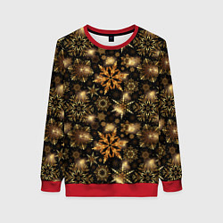 Женский свитшот Золотые снежинки