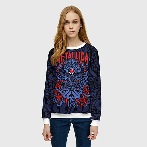 Женский свитшот Metallica: octopus / 3D-Белый – фото 3