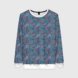 Женский свитшот Деревенский абстрактный цветочный узор