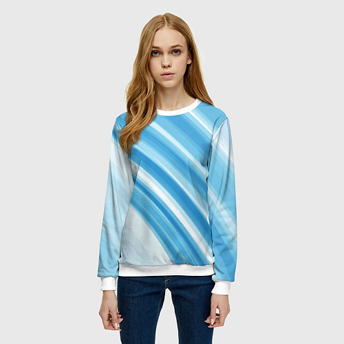 Женский свитшот Акварель / 3D-Белый – фото 3