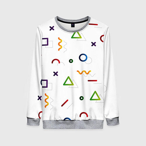 Женский свитшот Геометрический хаос / 3D-Меланж – фото 1