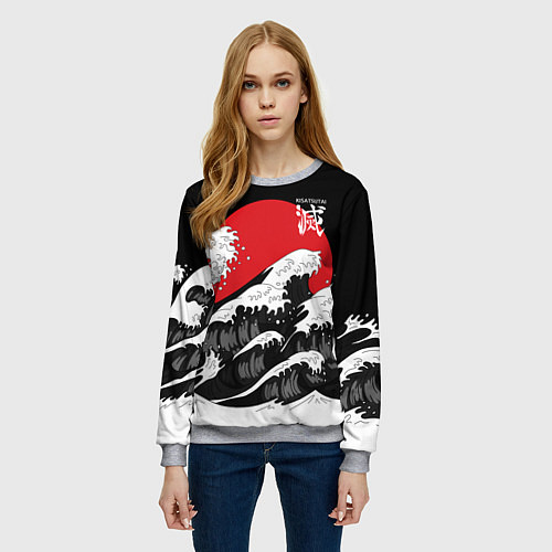 Женский свитшот Корпус бойни демонов - Kisatsutai / 3D-Меланж – фото 3