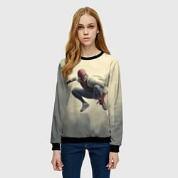 Свитшот женский Человек паук в прыжке, цвет: 3D-черный — фото 2