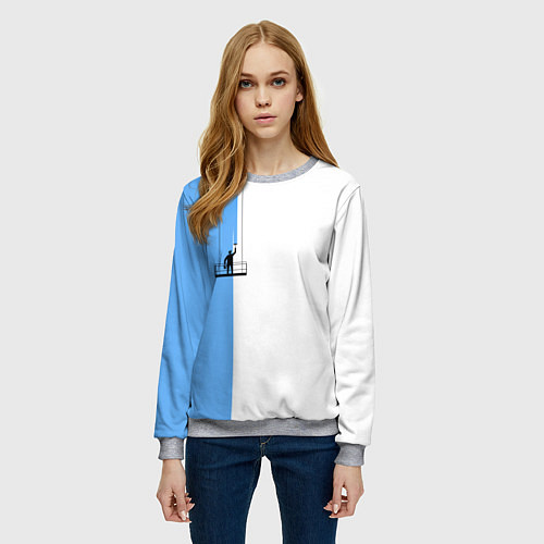 Женский свитшот Моляр красит стену / 3D-Меланж – фото 3