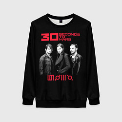 Свитшот женский 30 Seconds to Mars poster, цвет: 3D-черный