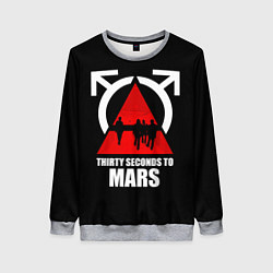 Свитшот женский 30 Seconds to Mars - poster, цвет: 3D-меланж