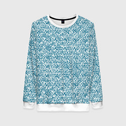 Женский свитшот Бело-синий текстурный