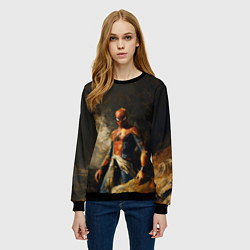 Свитшот женский Spider man poster, цвет: 3D-черный — фото 2