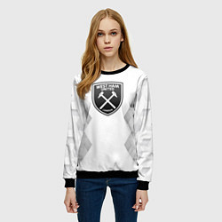 Свитшот женский West Ham white poly, цвет: 3D-черный — фото 2