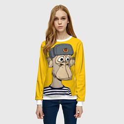 Свитшот женский NFT ape turtleneck, цвет: 3D-белый — фото 2