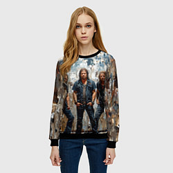Свитшот женский Metallica масляной краской, цвет: 3D-черный — фото 2