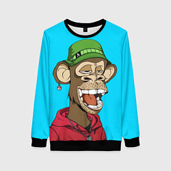 Свитшот женский NFT smile ape, цвет: 3D-черный