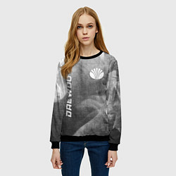 Свитшот женский Daewoo - grey gradient вертикально, цвет: 3D-черный — фото 2
