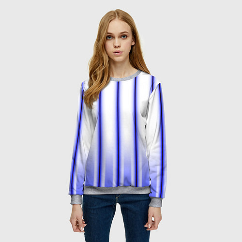 Женский свитшот Striped suit / 3D-Меланж – фото 3