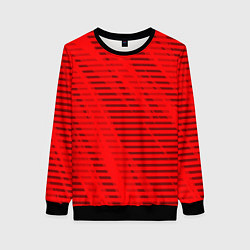 Женский свитшот Красный полосатый