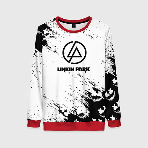 Женский свитшот Marshmello x Linkin park / 3D-Красный – фото 1