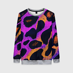 Женский свитшот Неоновый леопардовый узор