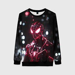 Свитшот женский Человек-паук в красно-черном костюме, цвет: 3D-черный