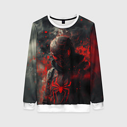 Свитшот женский Black Spider-man, цвет: 3D-белый