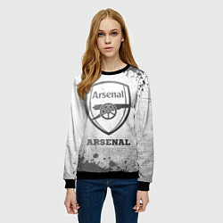 Свитшот женский Arsenal - white gradient, цвет: 3D-черный — фото 2