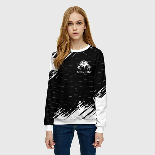 Женский свитшот Король и шут краски броня / 3D-Белый – фото 3