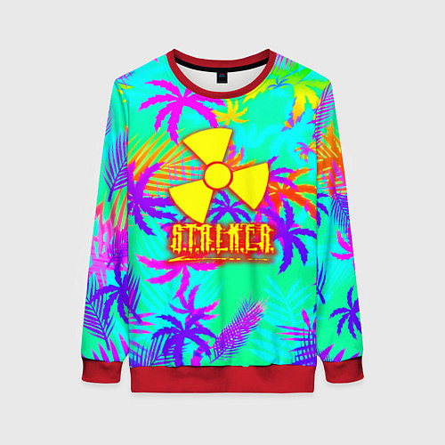 Женский свитшот Stalker тропики из гта / 3D-Красный – фото 1
