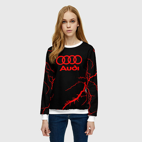 Женский свитшот Audi storm / 3D-Белый – фото 3