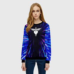 Свитшот женский Bon Jovi neon energy, цвет: 3D-черный — фото 2