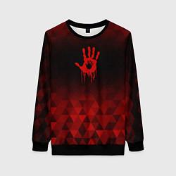Свитшот женский Death Stranding red poly, цвет: 3D-черный