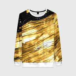 Свитшот женский Золотой текстурный фон, цвет: 3D-белый