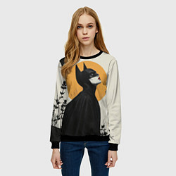 Свитшот женский Девушка Бэтмен, цвет: 3D-черный — фото 2