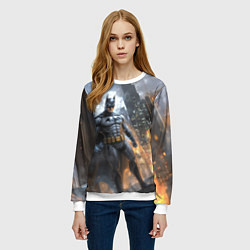 Свитшот женский Бэтмен - старый стиль, цвет: 3D-белый — фото 2