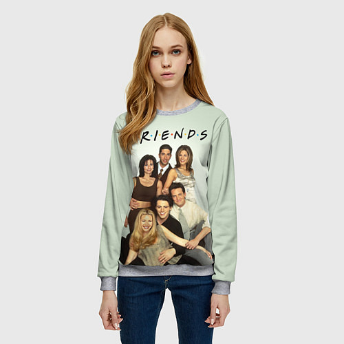 Женский свитшот Американский сериал - Друзья / 3D-Меланж – фото 3