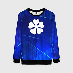 Свитшот женский Black Clover blue poly, цвет: 3D-черный