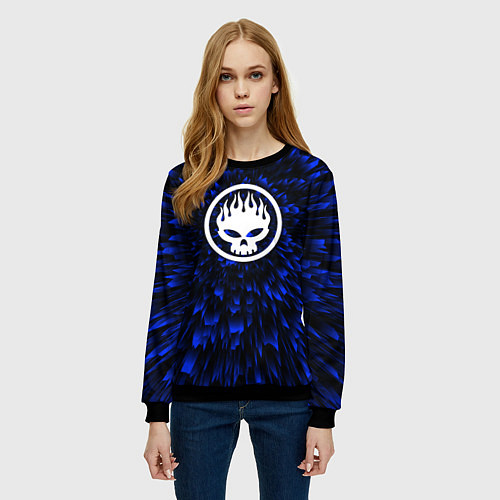 Женский свитшот The Offspring blue energy / 3D-Черный – фото 3