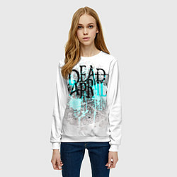 Свитшот женский Dead by april краски, цвет: 3D-белый — фото 2