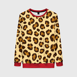 Женский свитшот Паттерн с пятнами леопарда
