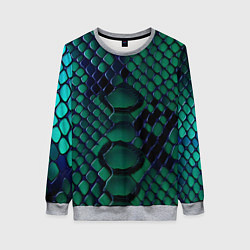 Женский свитшот Бирюзовая змеиная кожа