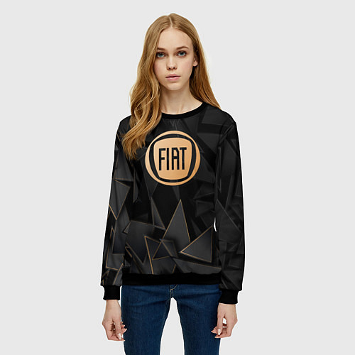 Женский свитшот Fiat golden poly / 3D-Черный – фото 3