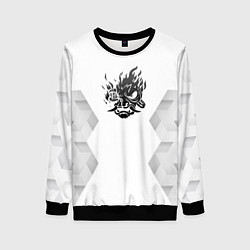 Свитшот женский Cyberpunk 2077 white poly, цвет: 3D-черный