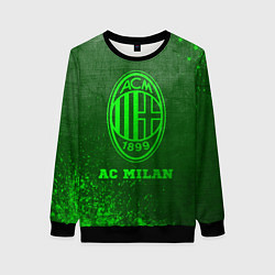 Свитшот женский AC Milan - green gradient, цвет: 3D-черный