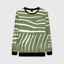 Женский свитшот Полоски зеленой зебры