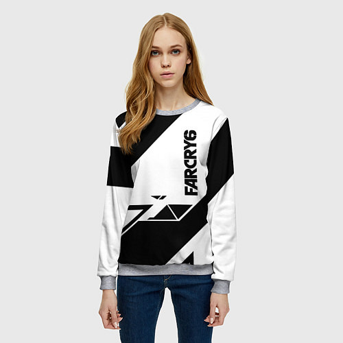 Женский свитшот Farcry6 геометрия полосы / 3D-Меланж – фото 3