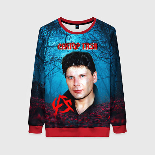 Женский свитшот Сектор газа вечерний лес / 3D-Красный – фото 1