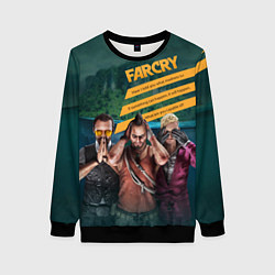Свитшот женский Far Cry villains, цвет: 3D-черный