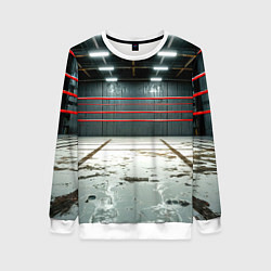 Свитшот женский Красный ринг, цвет: 3D-белый