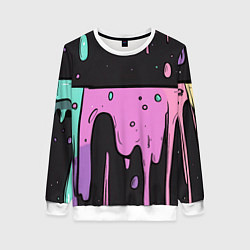 Женский свитшот Стекающая краска текстура