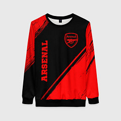 Свитшот женский Arsenal - red gradient вертикально, цвет: 3D-черный