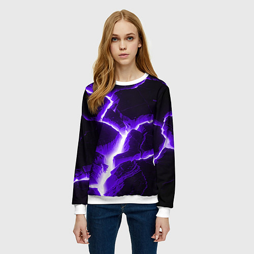 Женский свитшот The rift / 3D-Белый – фото 3