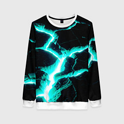 Свитшот женский Color light blue black, цвет: 3D-белый